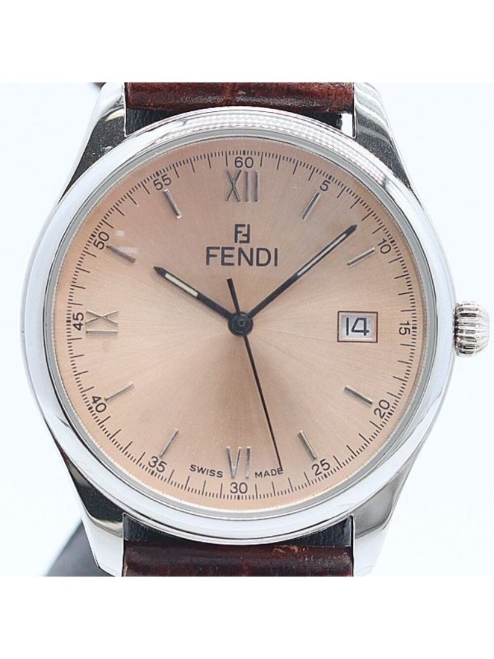Fendi Date Pink Dial Watch